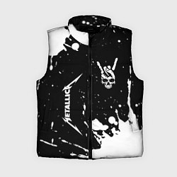 Женский жилет Metallica и рок символ на темном фоне, цвет: 3D-черный