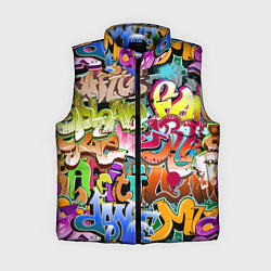 Женский жилет Надпись и краска граффити, цвет: 3D-черный