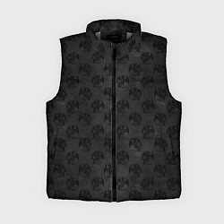 Женский жилет Черные драконы, цвет: 3D-светло-серый