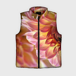 Женский жилет Оранжевые георгины лепестки, цвет: 3D-красный
