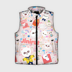 Женский жилет Skzoo Jinniret pattern cartoon avatar, цвет: 3D-светло-серый