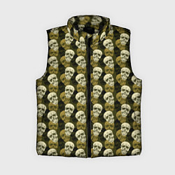 Женский жилет Милитари улыбающиеся черепа