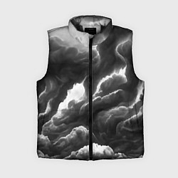 Женский жилет Очень темные тучи, цвет: 3D-черный
