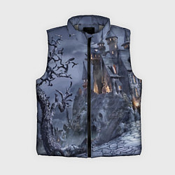 Женский жилет Старый заброшенный замок - Halloween, цвет: 3D-светло-серый