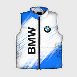 Женский жилет Bmw синяя текстура, цвет: 3D-красный