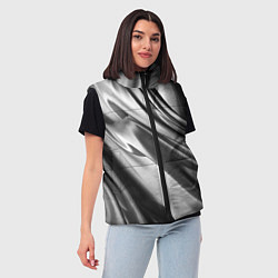Женский жилет Объёмный сатин - текстура, цвет: 3D-черный — фото 2
