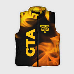 Женский жилет GTA - gold gradient: надпись, символ