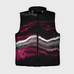 Женский жилет Розовые и белые волны песка в абстракции