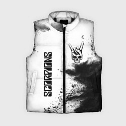 Женский жилет Scorpions и рок символ на светлом фоне