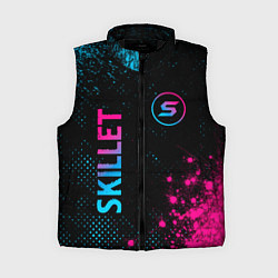 Женский жилет Skillet - neon gradient: надпись, символ, цвет: 3D-черный