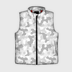 Женский жилет Камуфляж цифра светло-серый крупный, цвет: 3D-красный