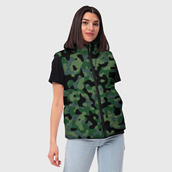 Женский жилет Камуфляж WW2 Tropics Verdant, цвет: 3D-черный — фото 2