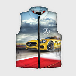 Женский жилет Mercedes AMG V8 Biturbo на трассе, цвет: 3D-красный