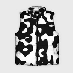 Женский жилет Камуфляж Cowskin крупный, цвет: 3D-черный