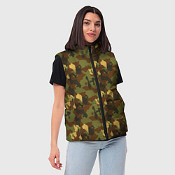Женский жилет Камуфляж осень плетёный, цвет: 3D-черный — фото 2