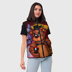 Женский жилет Пять ночей Фредди, цвет: 3D-черный — фото 2