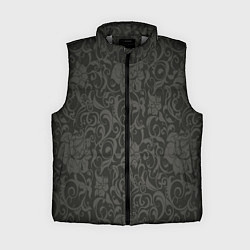 Женский жилет The dark flowers, цвет: 3D-светло-серый
