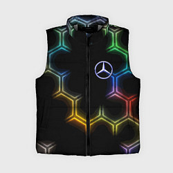 Женский жилет Mercedes - neon pattern