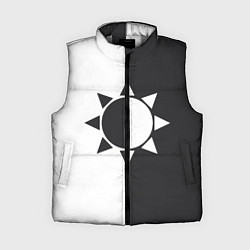 Женский жилет Черно-белое солнце, цвет: 3D-светло-серый