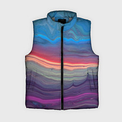 Женский жилет Цветной переливающийся абстрактный песок, цвет: 3D-светло-серый
