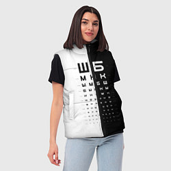 Женский жилет ШБ черно-белый вариант, цвет: 3D-черный — фото 2