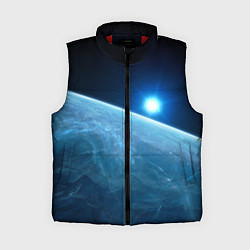 Женский жилет Яркая звезда над горизонтом - космос, цвет: 3D-красный