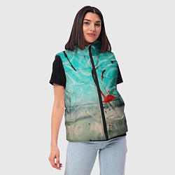 Женский жилет Абстрактные песок и небо с красками, цвет: 3D-черный — фото 2