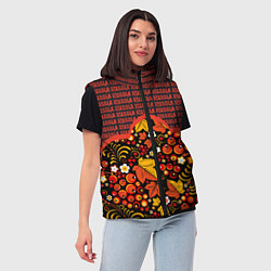 Женский жилет Россия-Хохлома, цвет: 3D-черный — фото 2