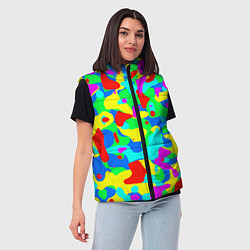 Женский жилет Форма маляра - кляксы, цвет: 3D-светло-серый — фото 2