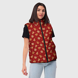 Женский жилет Имбирный Новый год, цвет: 3D-черный — фото 2