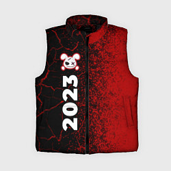 Женский жилет Кролик НГ злой: по-вертикали, цвет: 3D-черный