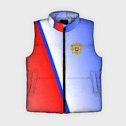 Женский жилет Россия полосы с гербом