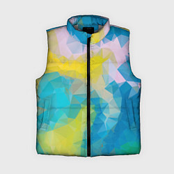 Женский жилет Blue abstraction, цвет: 3D-светло-серый