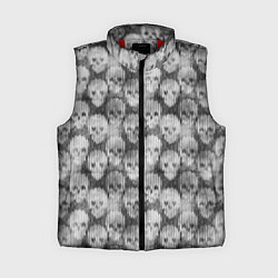 Женский жилет Череп эффект вязаного изделия, цвет: 3D-красный