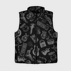 Женский жилет Nirvana crash guitar black, цвет: 3D-черный