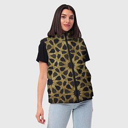 Женский жилет Арабские узоры, Arabian Pattern, цвет: 3D-черный — фото 2
