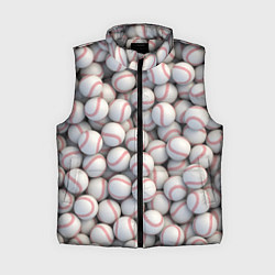 Женский жилет Бейсбольные мячи, цвет: 3D-светло-серый
