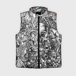 Женский жилет Татуировки черепов, цвет: 3D-светло-серый