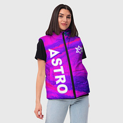 Женский жилет Astro neon grunge, цвет: 3D-черный — фото 2