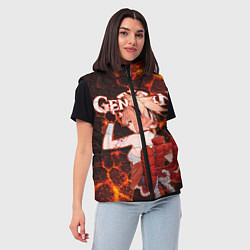 Женский жилет Ёимия на фоне раскаленной лавы, цвет: 3D-красный — фото 2