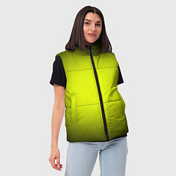 Женский жилет Кислотный желтый с градиентом, цвет: 3D-черный — фото 2