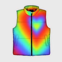 Женский жилет Сердце - радужный градиент