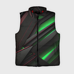 Женский жилет Объемная текстура с зеленым свечением