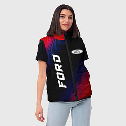 Женский жилет Ford красный карбон, цвет: 3D-черный — фото 2