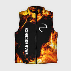 Женский жилет Evanescence и пылающий огонь, цвет: 3D-черный