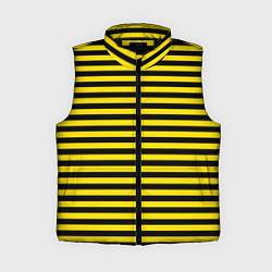 Женский жилет Черно-желтые осиные полосы, цвет: 3D-черный