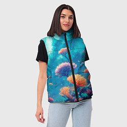 Женский жилет Океанские глубины, цвет: 3D-красный — фото 2