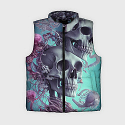 Женский жилет Кости и медузы, цвет: 3D-черный