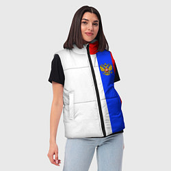 Женский жилет Цвета России - герб, цвет: 3D-красный — фото 2