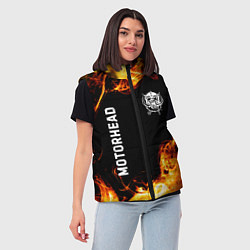 Женский жилет Motorhead и пылающий огонь, цвет: 3D-черный — фото 2